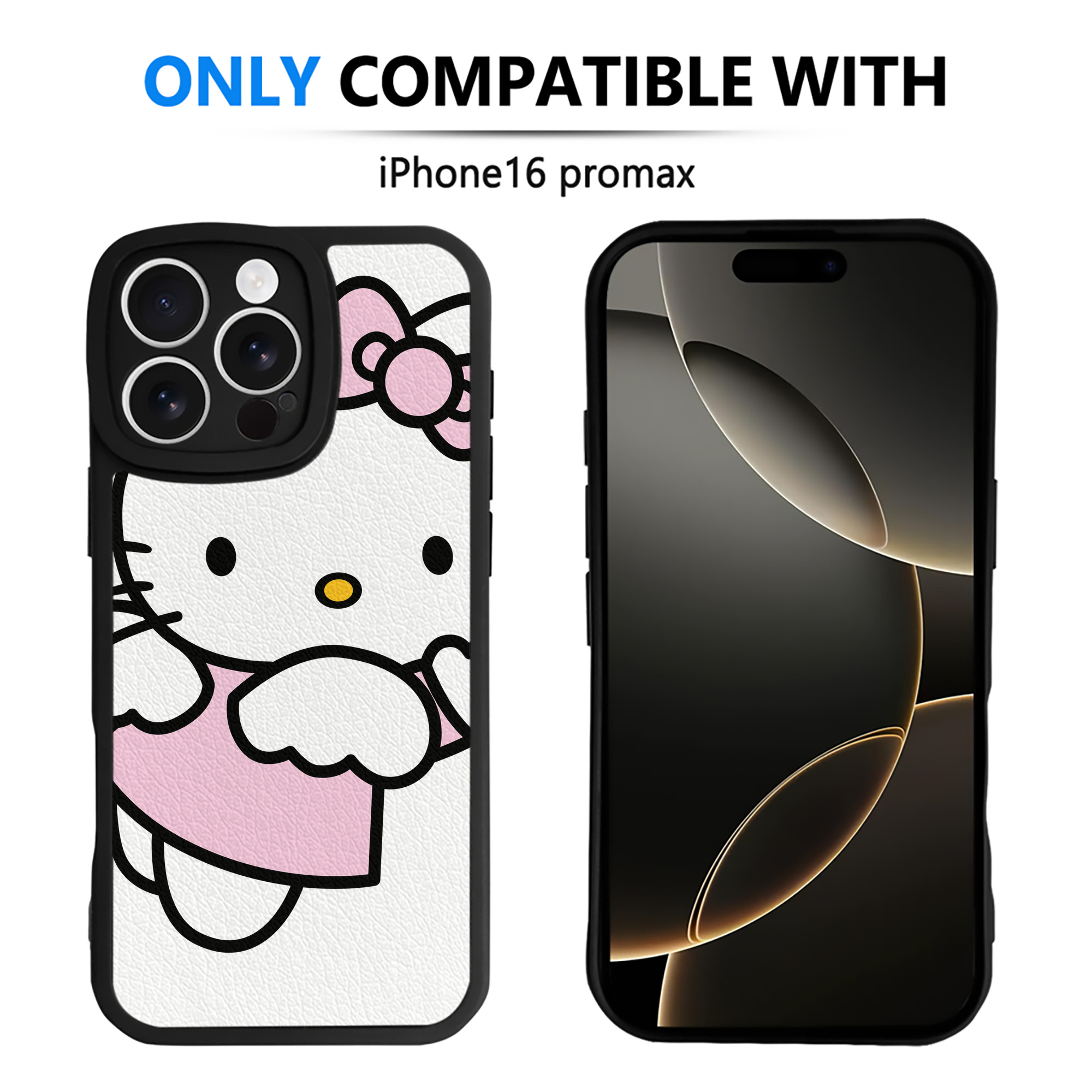 （画像用） Hello Kitty ハローキティ 【iPhone 16シリーズ対応】シリコンスマホケース（レザー調） 材質：シリコン